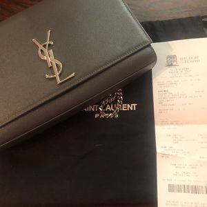 Saint Laurent Kate Grain Leather Flap Bag